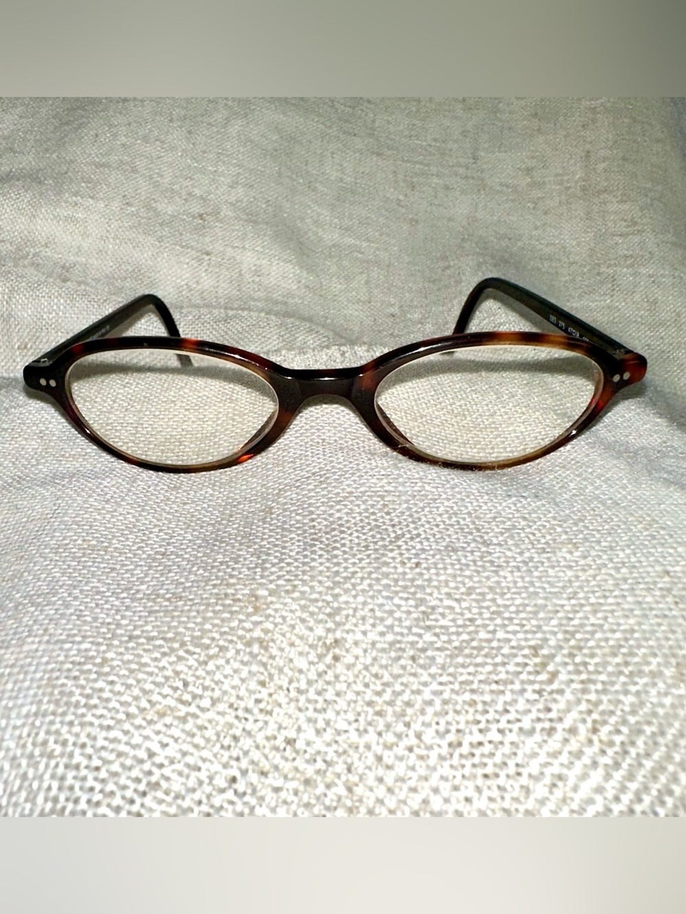 Vintage Emporio Armani 90s Tortoise Oval Eyeglasses Frames Italy
